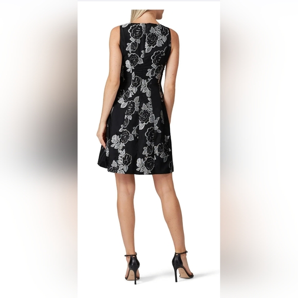 Prabal Gurung Collective Black Floral Jacquard Flare Dress | Rent the Runway - Picture 5 of 7